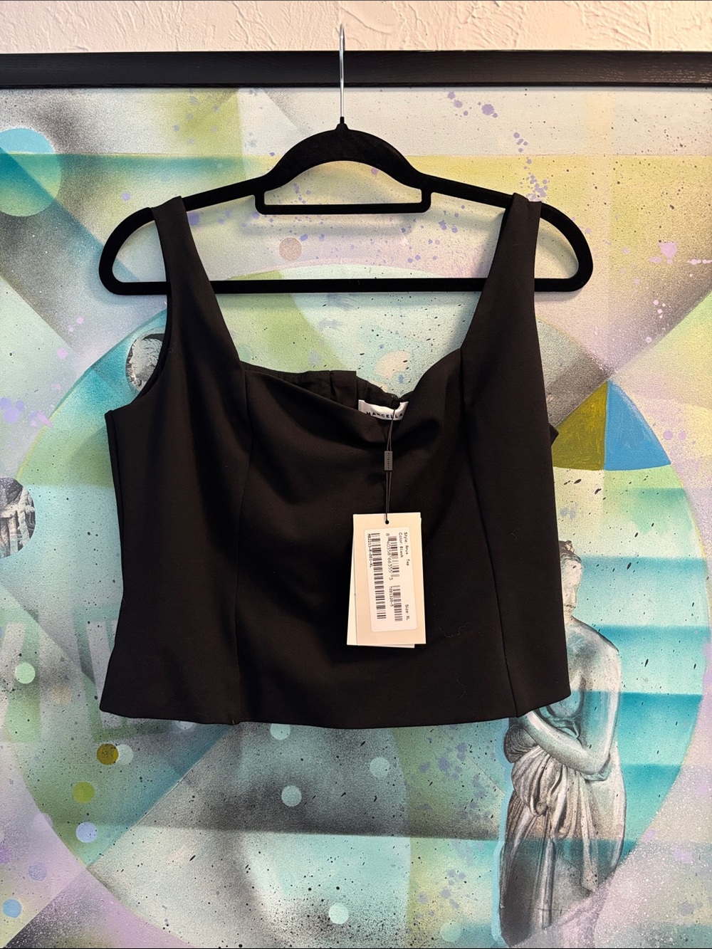 Classic Black Square-Neck Camisole